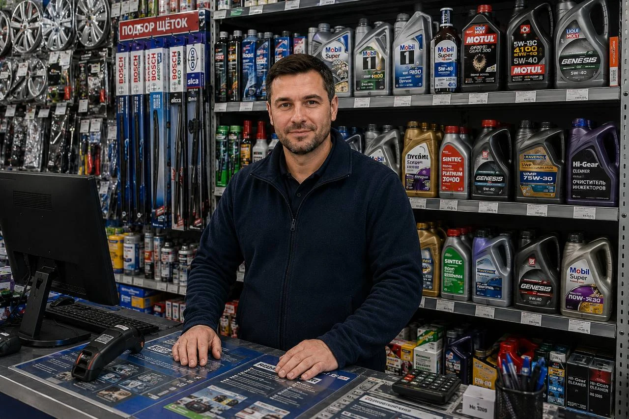 Продавец-консультант в магазине автозапчастей